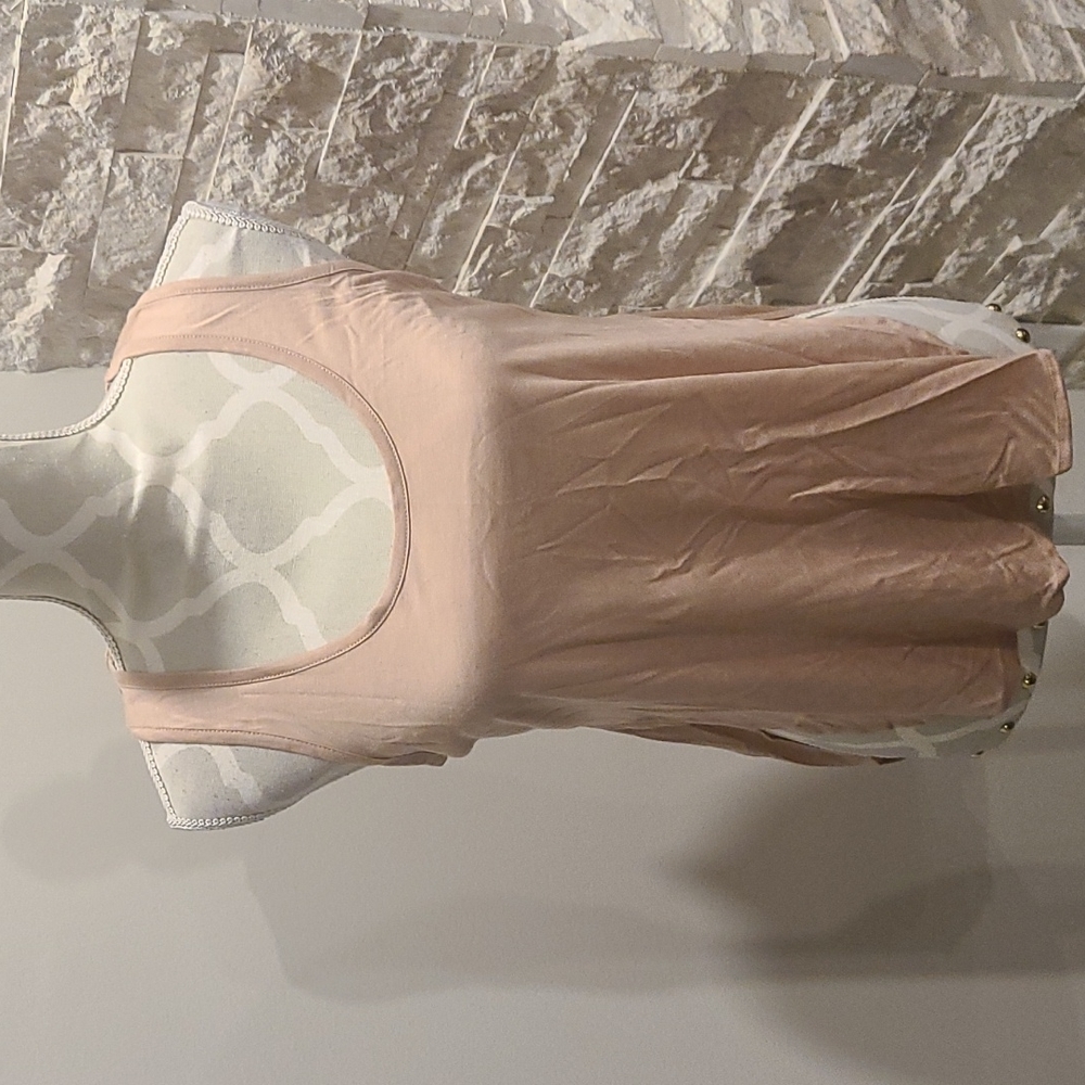 Madewell hi low blush pink / taupe colour tank top